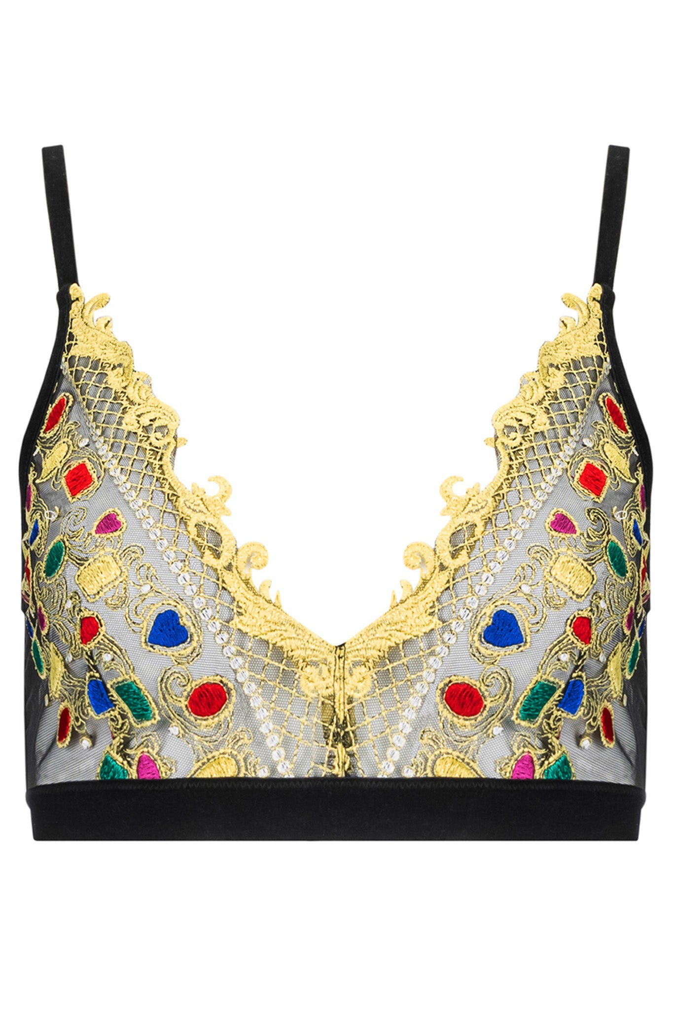 Kilo Brava Jewel Embroidered Tall Triangle Bralette