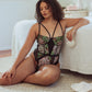 Kilo Brava Hydrangea Embroidered Underwire Bodysuit