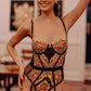 Kilo Brava Jewel Embroidered Underwire Bodysuit Hidden Intimates