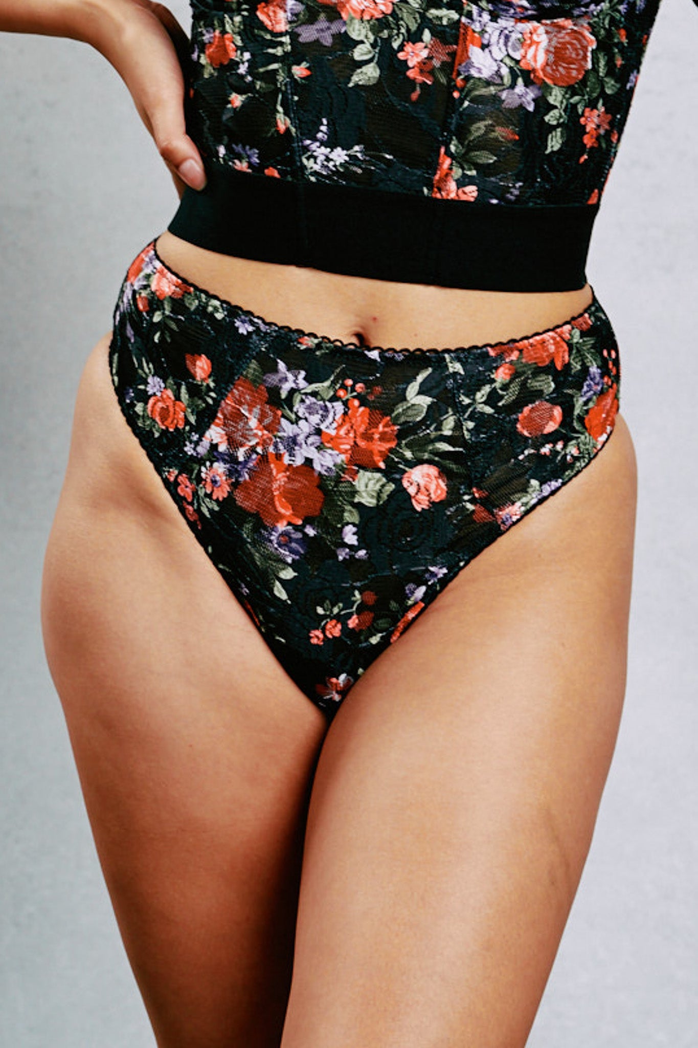 Kilo Brava Printed Lace High Waist Brief