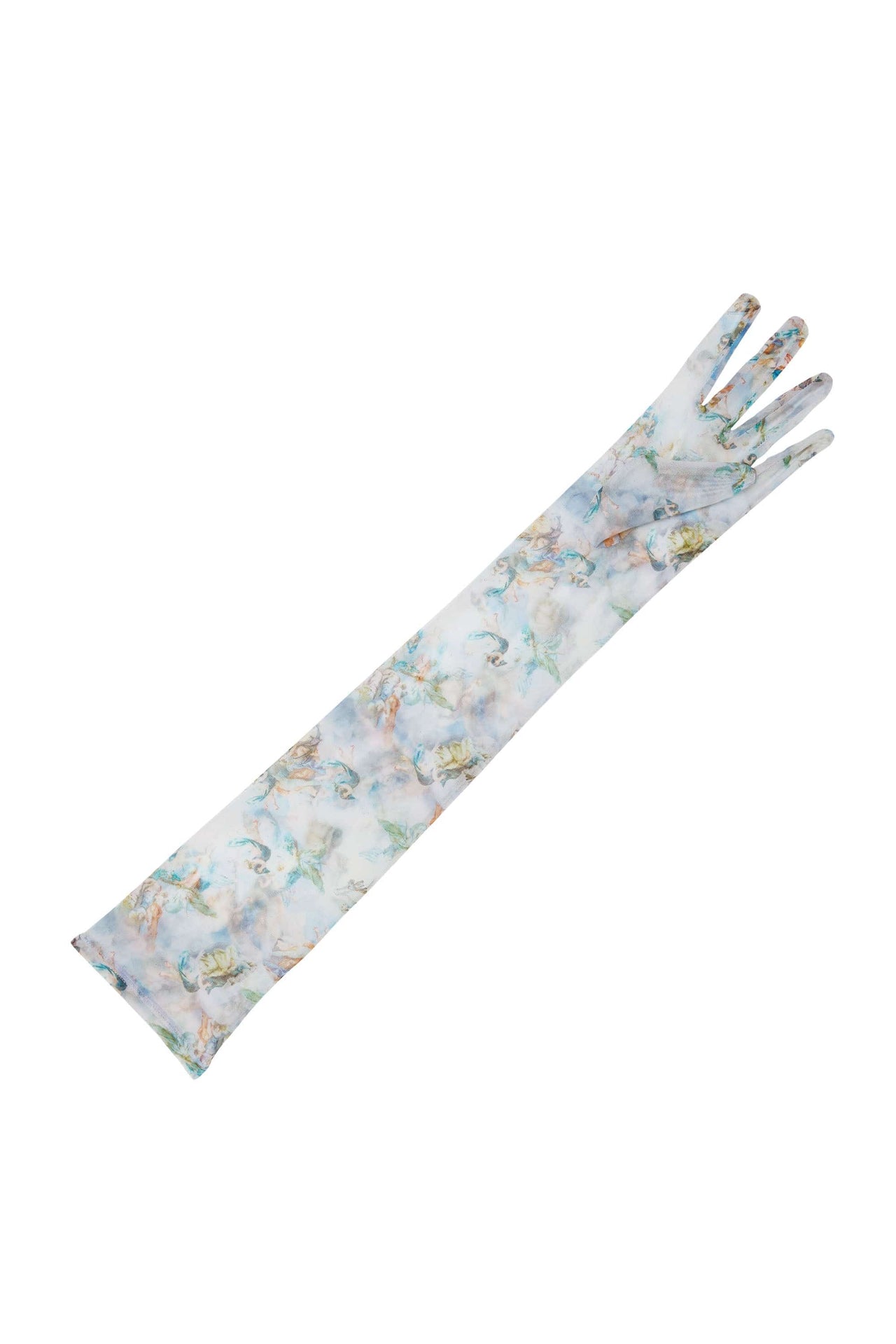 Wolf & Whistle Talia Renaissance Printed Mesh Opera Gloves