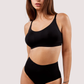 Deja Day Second Skin Black Recycled Crop Top Bra