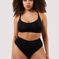 Deja Day Second Skin Black Recycled Crop Top Bra