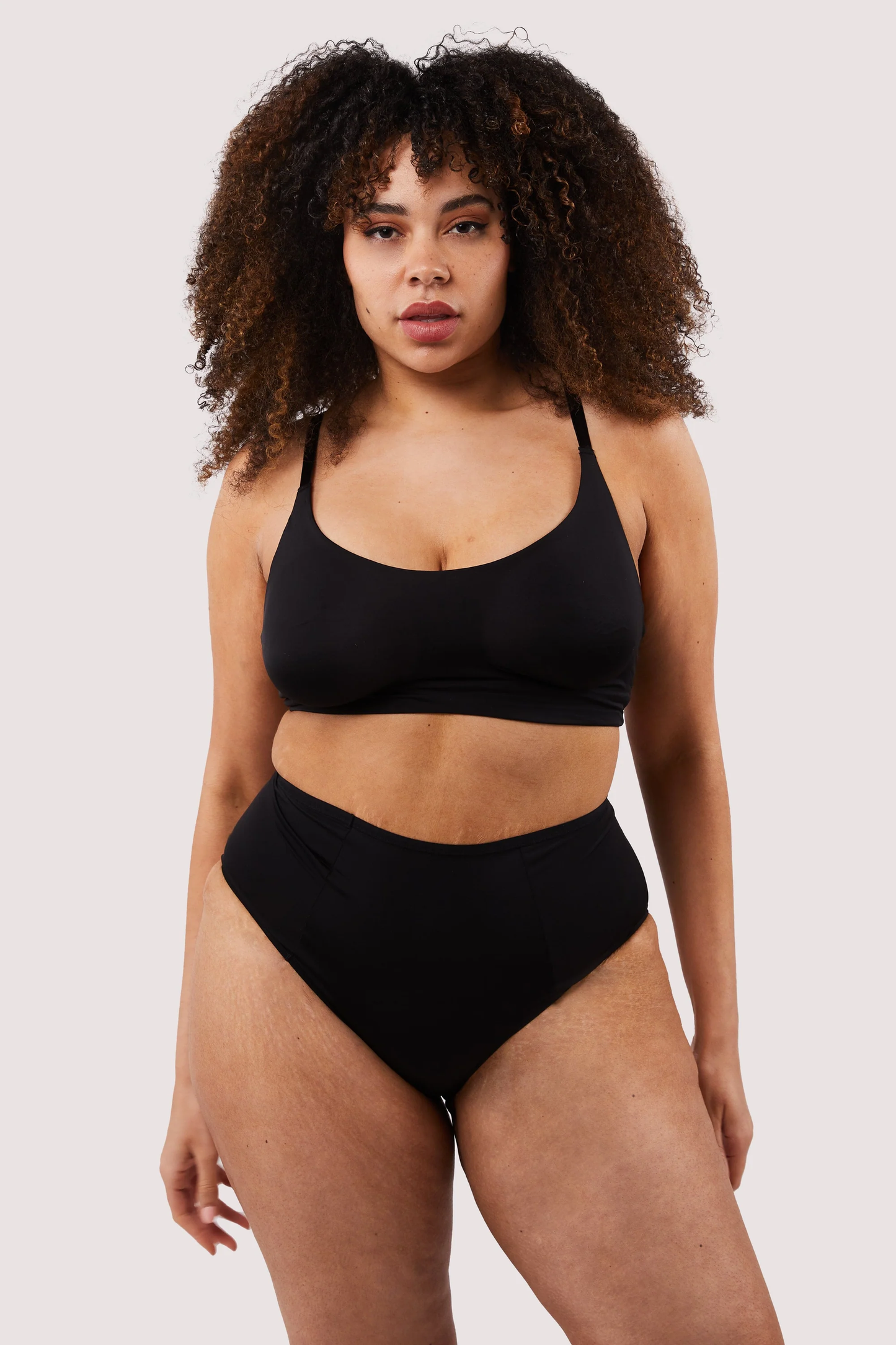 Deja Day Second Skin Black Recycled Crop Top Bra