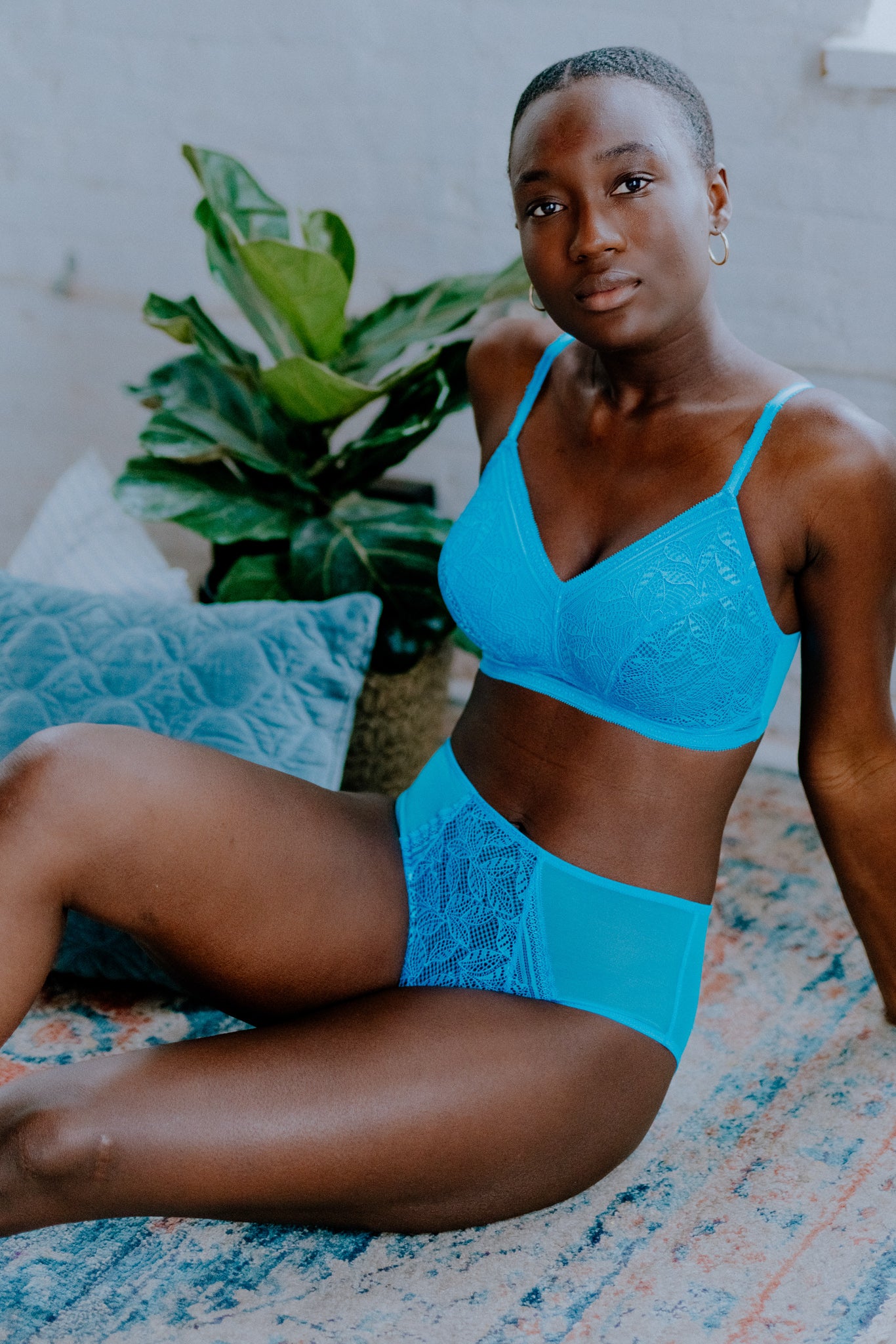 Second Skin Teal Recycled Triangle Bra – Playful Promises