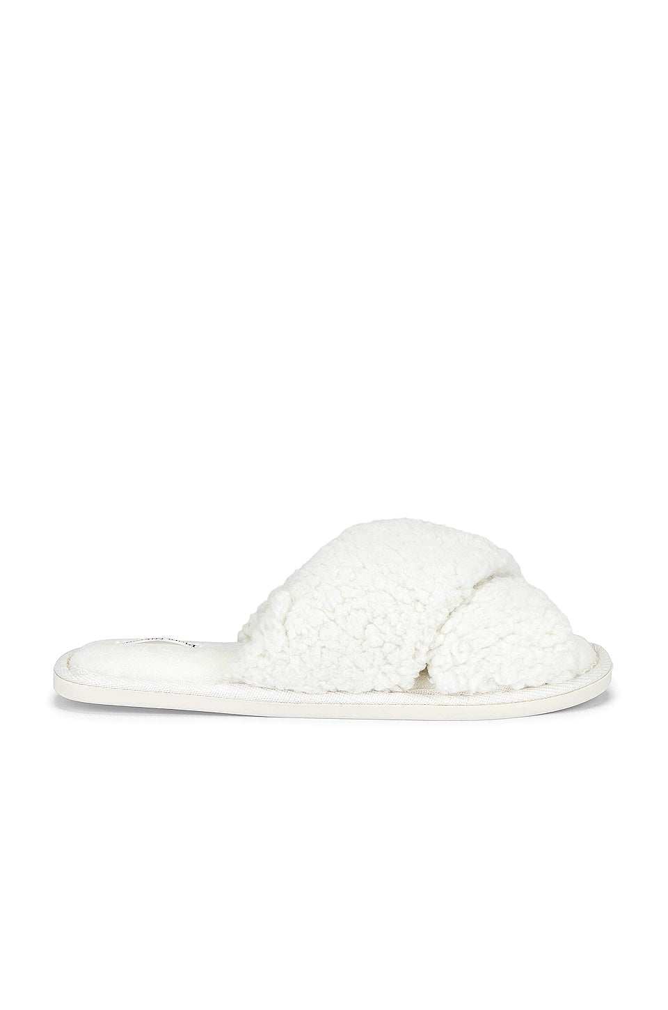 Flora Nikrooz Criss Cross Fluffy Fleece Slipper