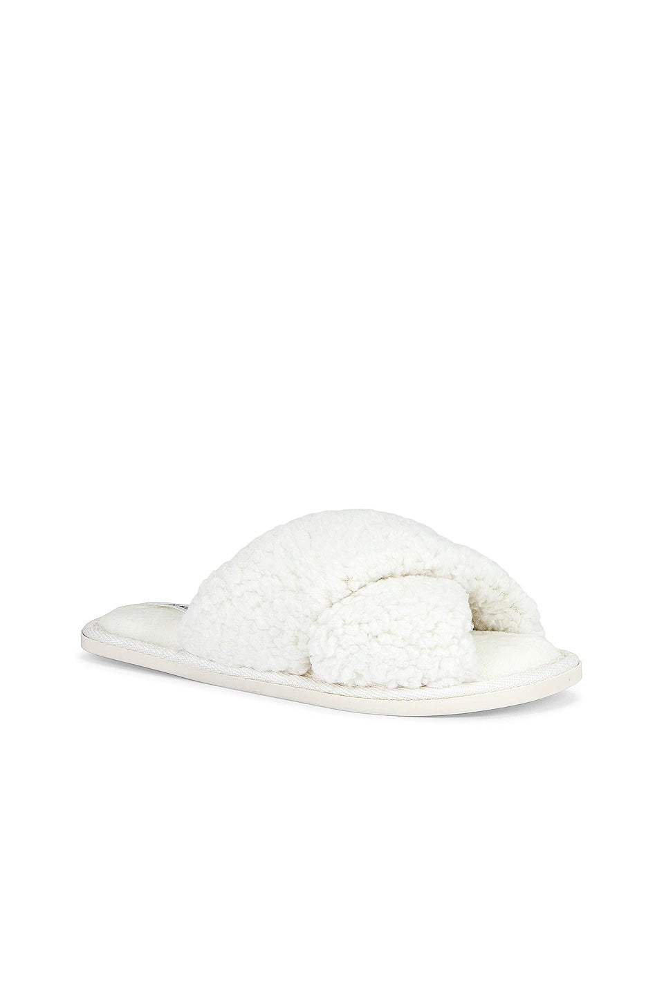 Flora Nikrooz Criss Cross Fluffy Fleece Slipper