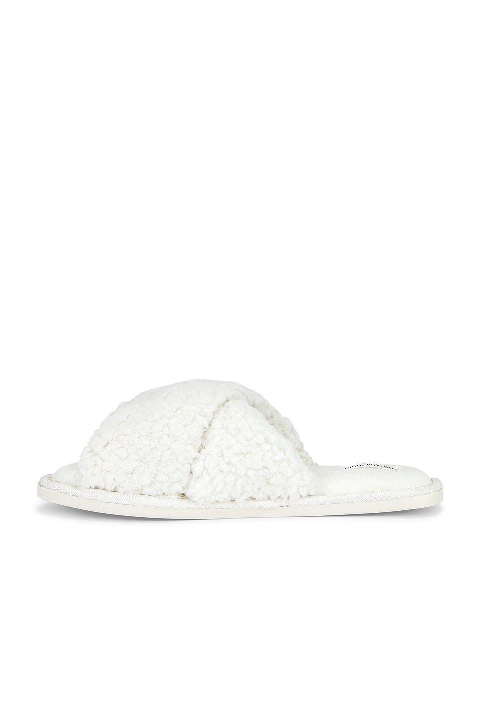 Flora Nikrooz Criss Cross Fluffy Fleece Slipper