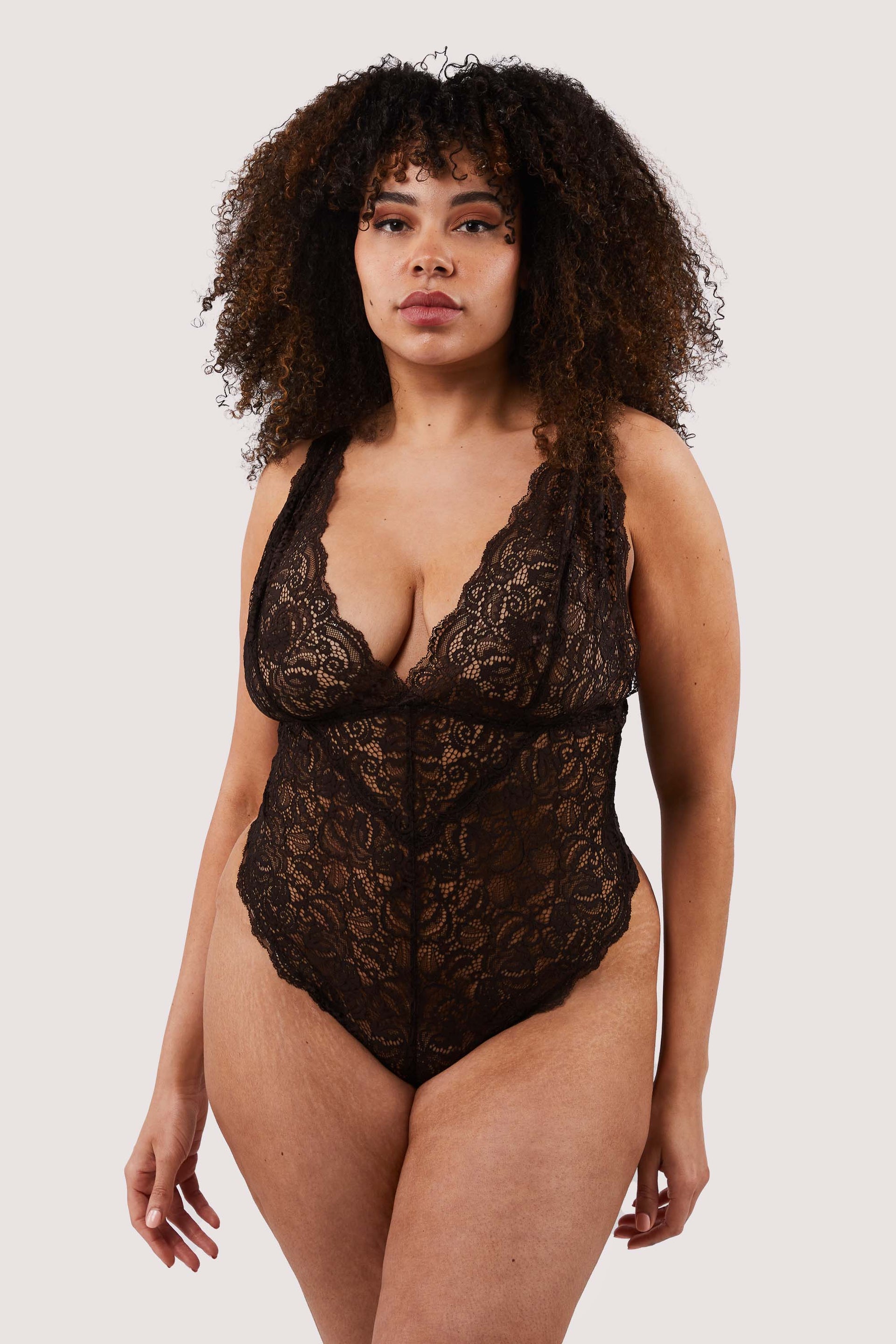 Wolf & Whistle's New Collections are here at BraTopia✨ ✓Ariana Lace Plunge  Bodysuit In Red ✓Penny Multi Strap Cut Out Mesh in Black (Bra, Thong,  and